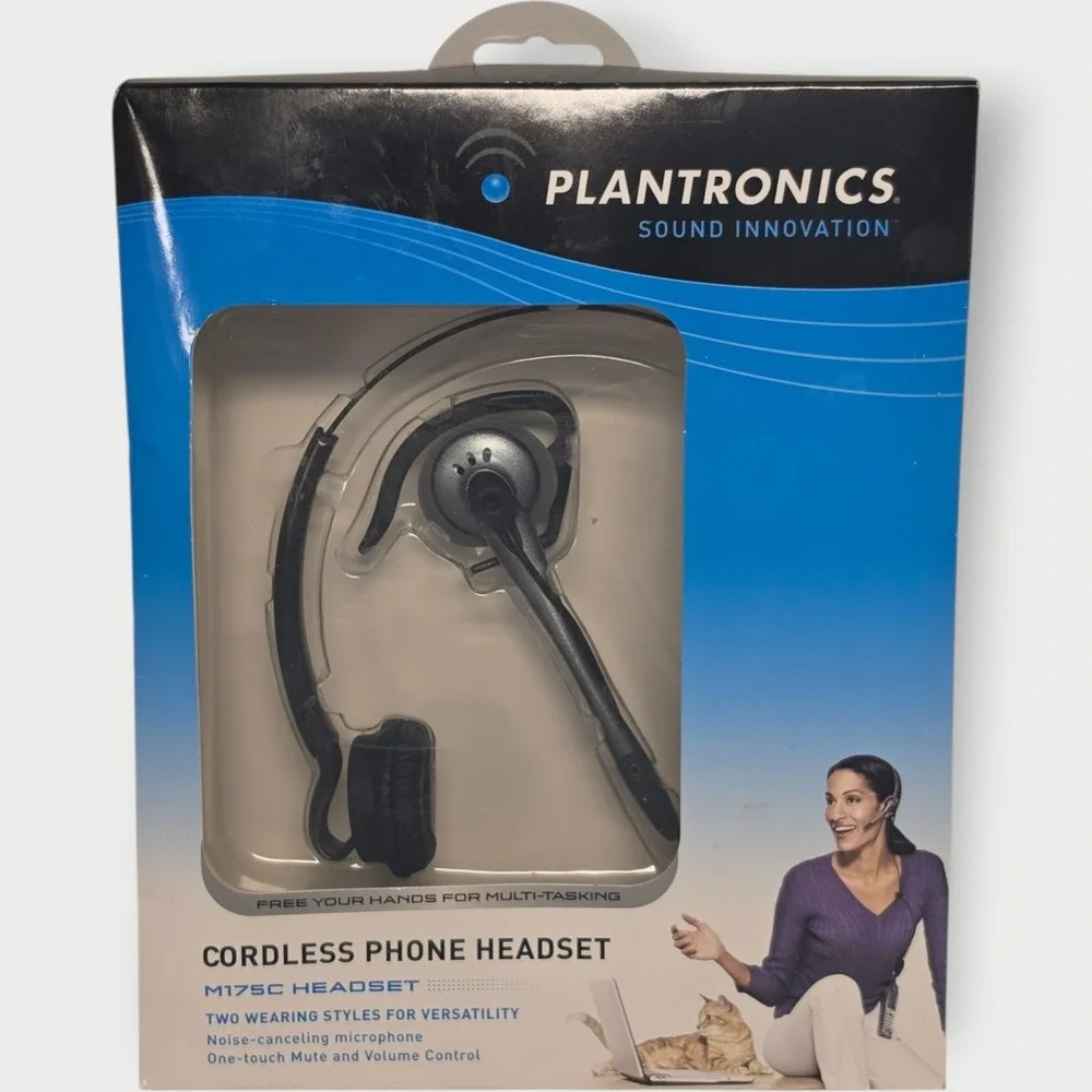 Plantronics M175C Cordless Phone Headset Noise Canceling Mic 2.5mm Plug SEALED!